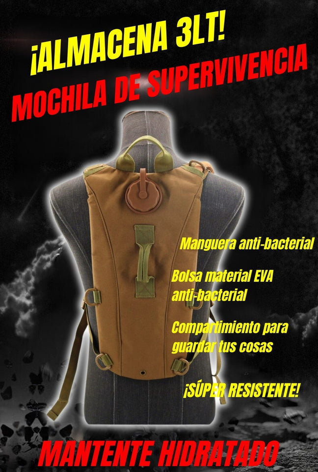 MOCHILA DE HIDRATACIÒN TÀCTICA Y SUPERVIVENCIA
