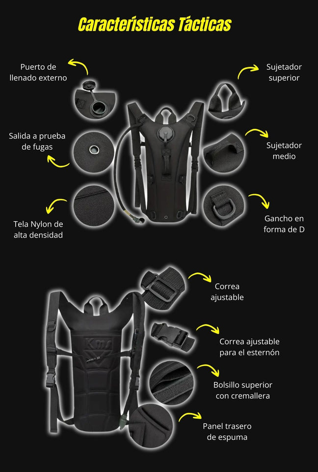 MOCHILA DE HIDRATACIÒN TÀCTICA Y SUPERVIVENCIA