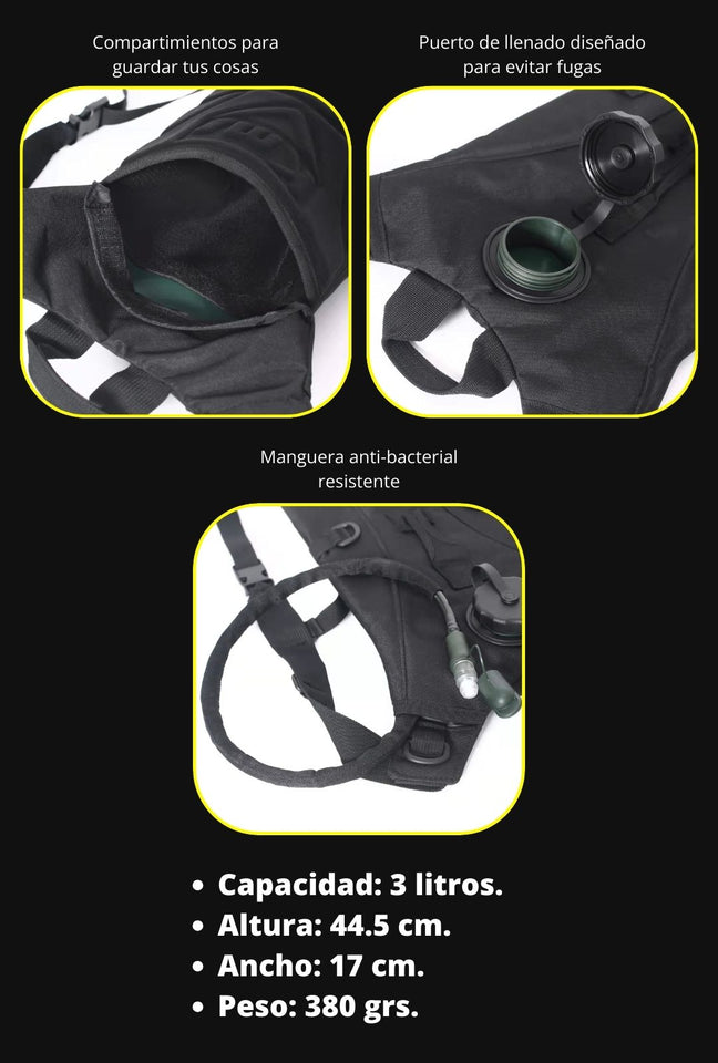 MOCHILA DE HIDRATACIÒN TÀCTICA Y SUPERVIVENCIA